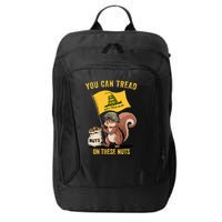 You Can Tread On These Nuts Patriotic Squirrel Funny Meme City Backpack