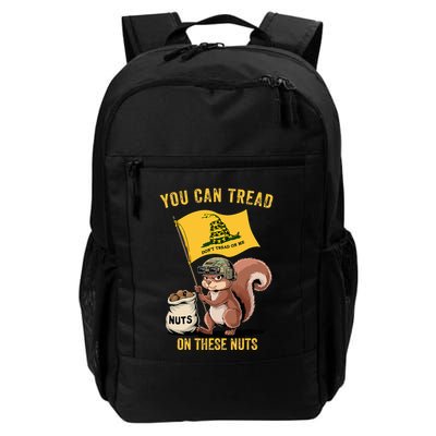 You Can Tread On These Nuts Patriotic Squirrel Funny Meme Backpack