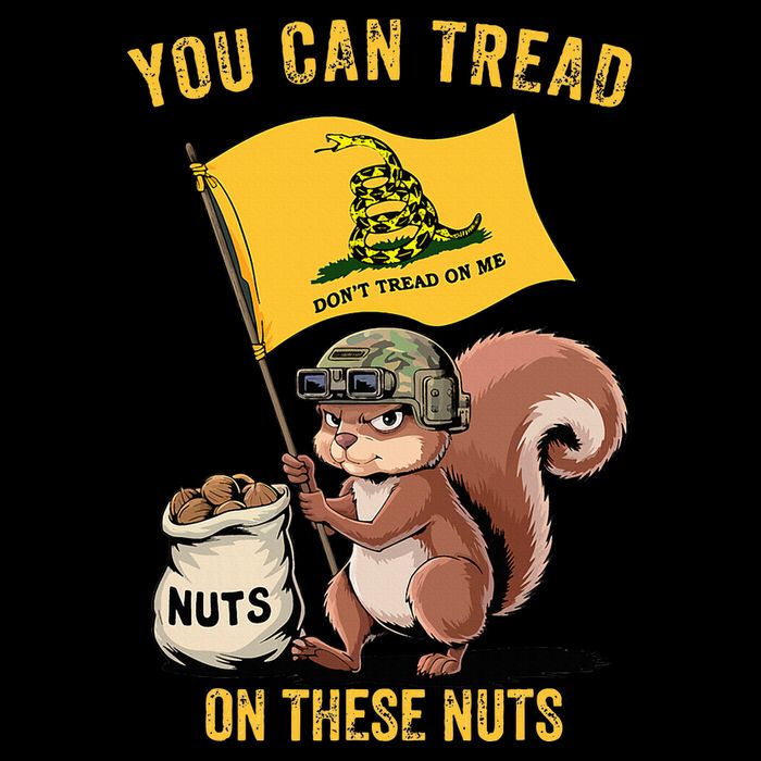You Can Tread On These Nuts Patriotic Squirrel Funny Meme 16 in Basic Backpack