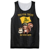 You Can Tread On These Nuts Patriotic Squirrel Funny Meme Mesh Reversible Basketball Jersey Tank