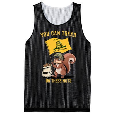 You Can Tread On These Nuts Patriotic Squirrel Funny Meme Mesh Reversible Basketball Jersey Tank