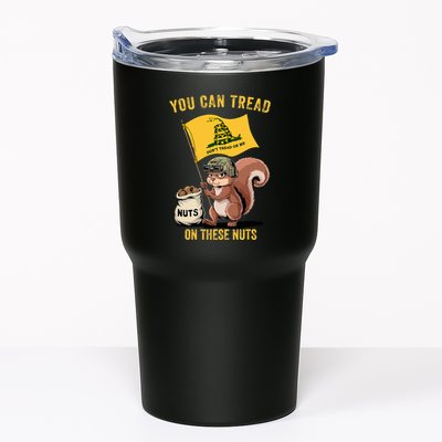 You Can Tread On These Nuts Patriotic Squirrel Funny Meme Tumbler