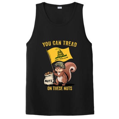 You Can Tread On These Nuts Patriotic Squirrel Funny Meme PosiCharge Competitor Tank