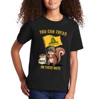 You Can Tread On These Nuts Patriotic Squirrel Funny Meme Kids T-Shirt