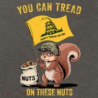 You Can Tread On These Nuts Patriotic Squirrel Funny Meme Cotton Canvas Backpack