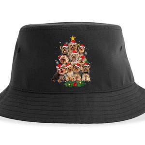 Yorkie Christmas Tree Funny Xmas Gifts For Yorkie Dog Lover TShirt Sustainable Bucket Hat