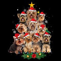 Yorkie Christmas Tree Funny Xmas Gifts For Yorkie Dog Lover TShirt Zip Tote Bag