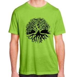 Yoga Circle Tree Of Life Distressed Graphic Spiritual Yoga Gift Adult ChromaSoft Performance T-Shirt