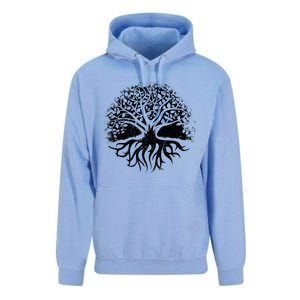 Yoga Circle Tree Of Life Distressed Graphic Spiritual Yoga Gift Unisex Surf Hoodie