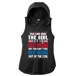 You Can Take The Out Of West Virginia American Flag Gift Ladies PosiCharge Tri-Blend Wicking Draft Hoodie Tank