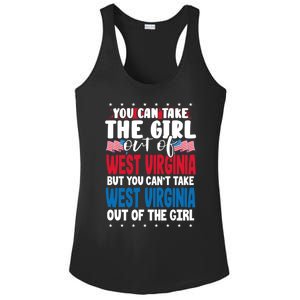 You Can Take The Out Of West Virginia American Flag Gift Ladies PosiCharge Competitor Racerback Tank