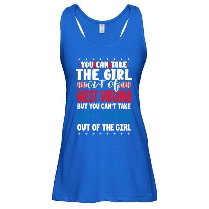 You Can Take The Out Of West Virginia American Flag Gift Ladies Essential Flowy Tank