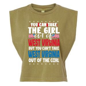 You Can Take The Out Of West Virginia American Flag Gift Garment-Dyed Women's Muscle Tee