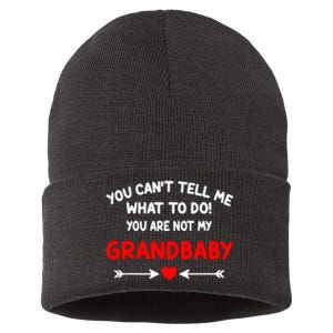 You CanT Tell Me What To Do You Are Not My Grandbaby Sustainable Knit Beanie