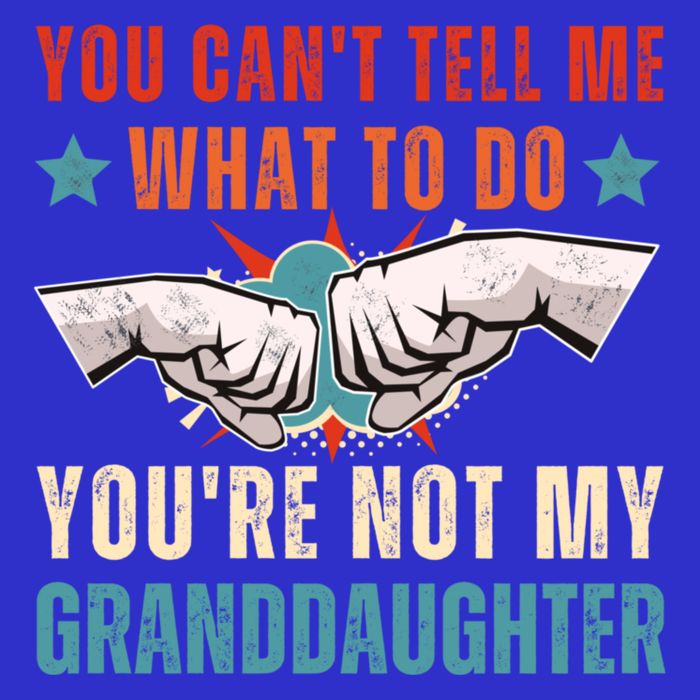 You Cant Tell Me What To Do Youre Not My Granddaughter Stripe Pom Pom Beanie