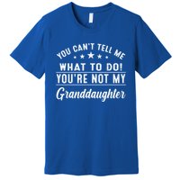 You Cant Tell Me What To Do Youre Not My Granddaughter Premium T-Shirt