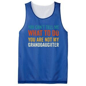 You CanT Tell Me What To Do You Are Not My Granddaughter Mesh Reversible Basketball Jersey Tank