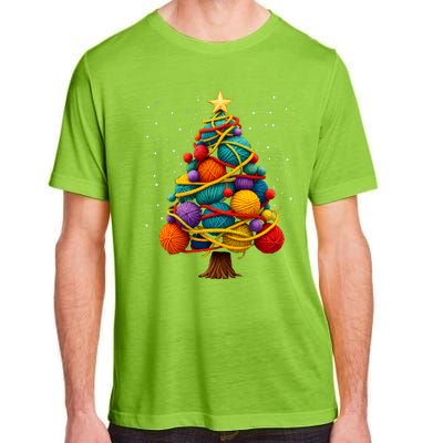 Yarn Christmas Tree Crochet Knitting Quilter Sewing Adult ChromaSoft Performance T-Shirt