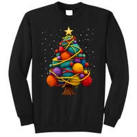 Yarn Christmas Tree Crochet Knitting Quilter Sewing Tall Sweatshirt