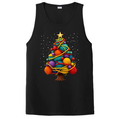 Yarn Christmas Tree Crochet Knitting Quilter Sewing PosiCharge Competitor Tank