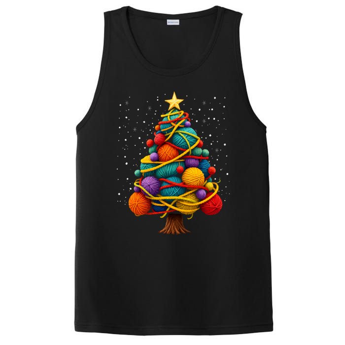 Yarn Christmas Tree Crochet Knitting Quilter Sewing PosiCharge Competitor Tank