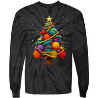 Yarn Christmas Tree Crochet Knitting Quilter Sewing Tie-Dye Long Sleeve Shirt