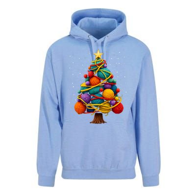 Yarn Christmas Tree Crochet Knitting Quilter Sewing Unisex Surf Hoodie