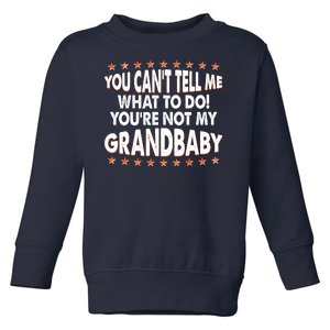 You Can't Tell Me What To Do You're Not My Grandbaby Toddler Sweatshirt