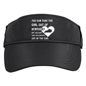 You Can Take The Girl Out Of Kentucky Cute Kentucky Adult Drive Performance Visor