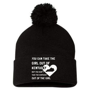 You Can Take The Girl Out Of Kentucky Cute Kentucky Pom Pom 12in Knit Beanie