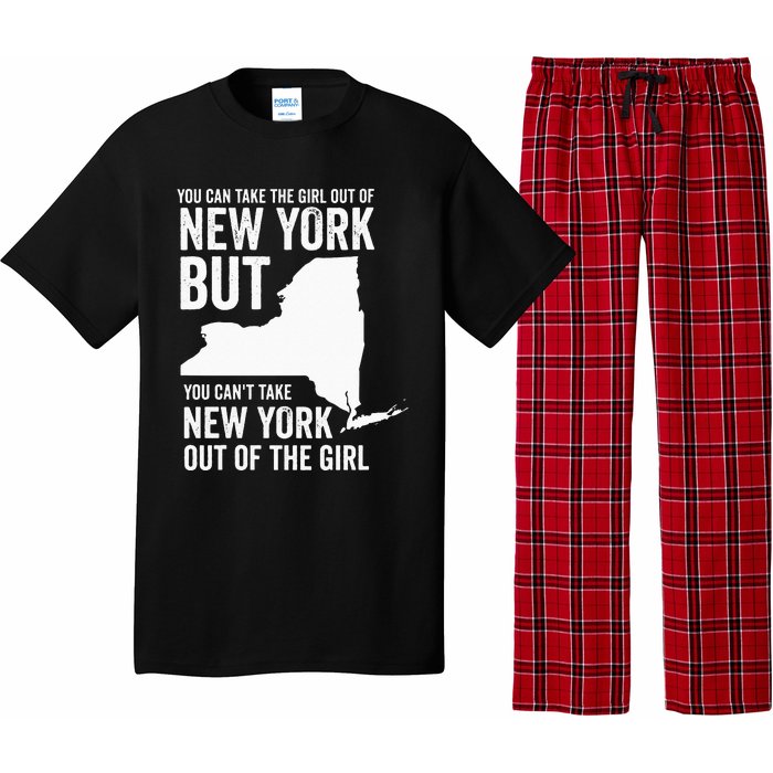 You Can Take The Girl Out Of New York Girl State America Pajama Set