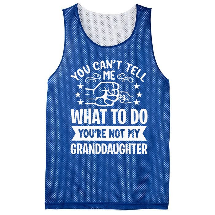 You Cant Tell Me What To Do Youre Not My Granddaughter Mesh Reversible Basketball Jersey Tank