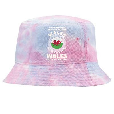 You Can Take The Girl Out Of Wales But You Can't Take Wales Out Of The Girl Tie-Dyed Bucket Hat