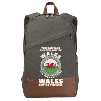 You Can Take The Girl Out Of Wales But You Can't Take Wales Out Of The Girl Cotton Canvas Backpack