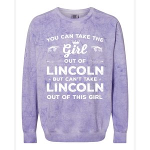 You Can Take The Out Of Lincoln Nebraska Friend Ne Gift Colorblast Crewneck Sweatshirt