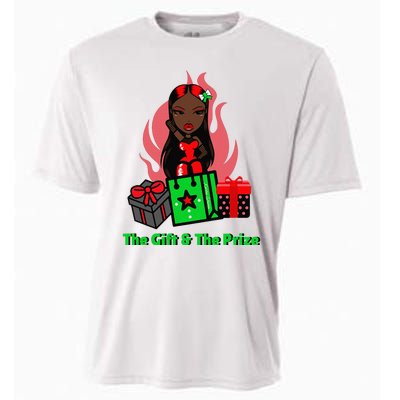 Y Christmas The Gift And The Prize Xmas Cute Fun Holiday Cooling Performance Crew T-Shirt