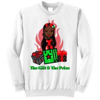 Y Christmas The Gift And The Prize Xmas Cute Fun Holiday Sweatshirt