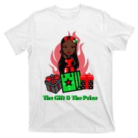 Y Christmas The Gift And The Prize Xmas Cute Fun Holiday T-Shirt