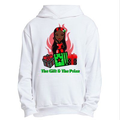 Y Christmas The Gift And The Prize Xmas Cute Fun Holiday Urban Pullover Hoodie