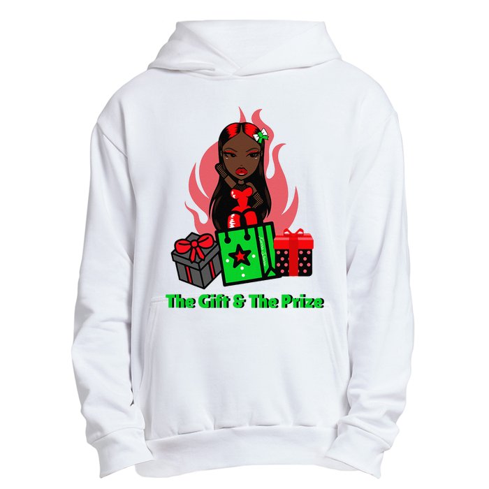 Y Christmas The Gift And The Prize Xmas Cute Fun Holiday Urban Pullover Hoodie