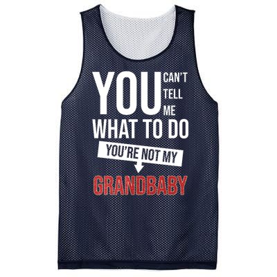 You Can't Tell Me What To Do You're Not My Grandbaby Mesh Reversible Basketball Jersey Tank