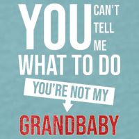 You Can't Tell Me What To Do You're Not My Grandbaby Sueded Cloud Jersey T-Shirt