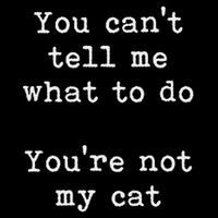 You Can't Tell Me What To Do You're Not My Cat Funny Feline Premium T-Shirt