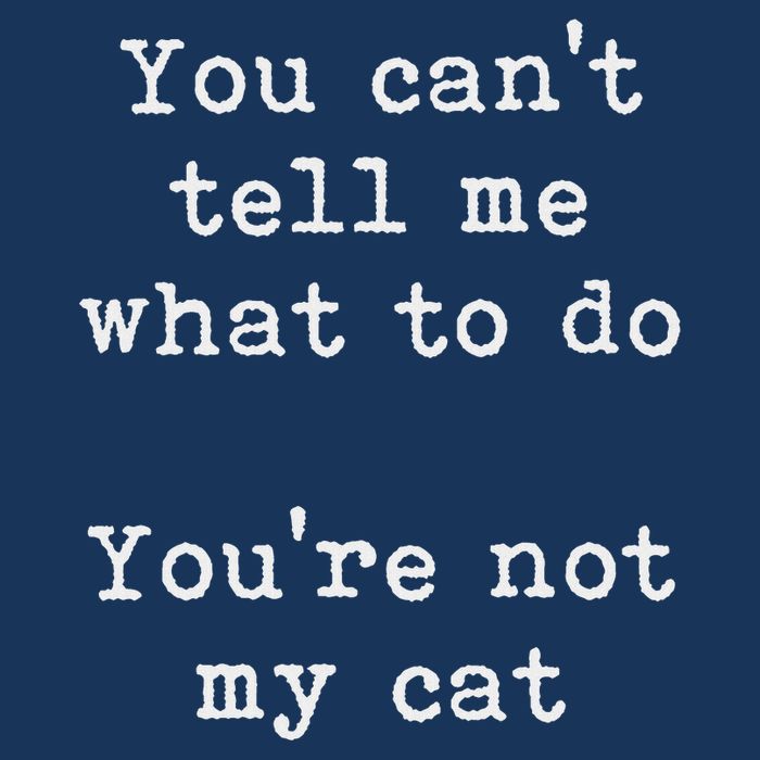 You Can't Tell Me What To Do You're Not My Cat Funny Feline Infant Baby Jersey Bodysuit