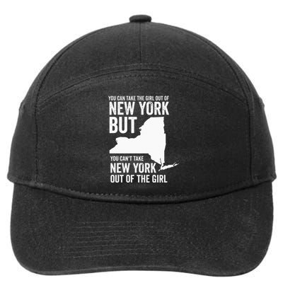 You Can Take The Girl Out Of New York Girl State America 7-Panel Snapback Hat