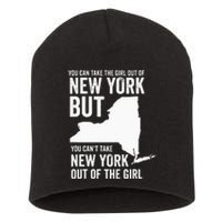 You Can Take The Girl Out Of New York Girl State America Short Acrylic Beanie