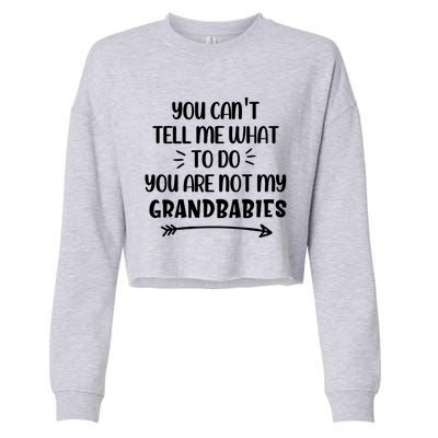 You Can't Tell Me What To Do You Are Not My Grand Gift Cropped Pullover Crew