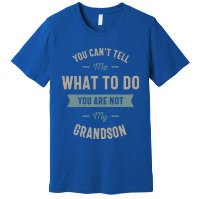 You Can't Tell Me What To Do You Are Not My Grandson Cool Gift Premium T-Shirt