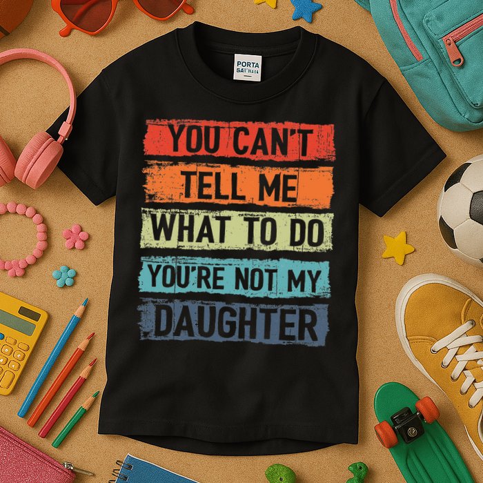 You Cant Tell Me What To Do You Are Not My Daughter Funny Kids T-Shirt