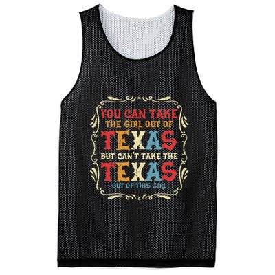 You Can Take The Girl Out Of Texas But CanT Take The Texas Mesh Reversible Basketball Jersey Tank